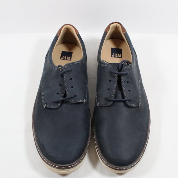 Johnston & Murphy Colby 4-Eye Blucher Shoe - Navy Blue 10M - Picture 4 of 6